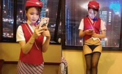 91康先生-高级酒店约战上海南航19岁本地美女王琪空姐、穿着空姐服就开操、撕烂丝袜爆插空姐的美逼
