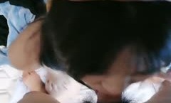 骚母狗上线今天被小哥盘，全程露脸大奶子好诱人，深喉大鸡巴让小哥各种爆草抽插，打嘴巴抽屁股扇奶子好刺激