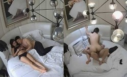 监控偷拍气质性感的长发美女和男友酒店约会