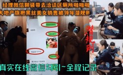 地产公司经理真实微信勾搭 拉着黑丝女销售厕所啪啪1